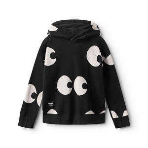 Sweaters Boy: NUNUNU Side Eye Hoodie Black