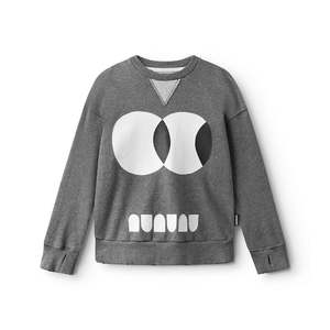 NUNUNU Side Eye Sweatshirt Heather Grey