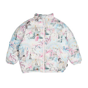 Jackets Coats Outwear Girl: Rock Your Kid Fairy Tales Puff Padded Jacket With Lining