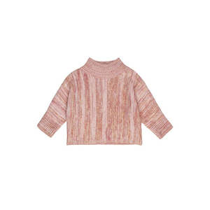 Cardigans Jumpers Girl: Huxbaby Oat Rose Marl Knit Jumper