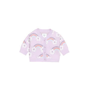 Cardigans Jumpers Girl: Huxbaby Flowerbow Boxy Cardi