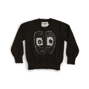 Cardigans Jumpers Boy: NUNUNU The Warrior knit Cardigan Black