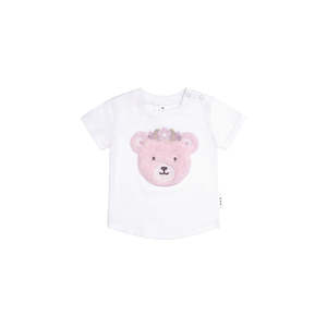 T Shirts Top Baby Girl: Huxbaby Daisy Furry Bear T-Shirt