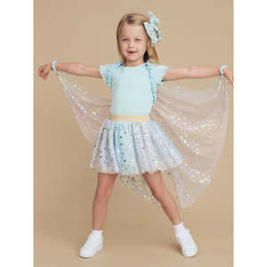 T Shirts Top Baby Girl: Huxbaby Butterfly Unicorn Tulle Wings