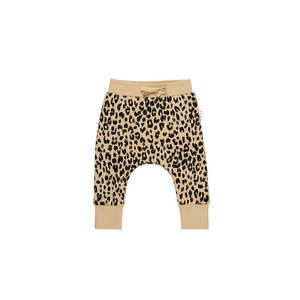 Pants Baby Boy: Huxbaby Leopard Drop Crotch Pant Fleece