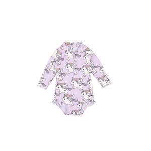 Swimwear Baby Girl: Huxbaby Magical Unicorn Zip Swimsuit