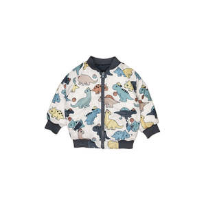Jackets Coats Outwear Baby Boy: Huxbaby B-Ball Dino Reversible Bomber