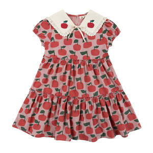 Jelly Mallow Red Apple Ruffle Dress