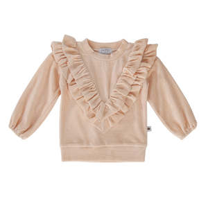 Peggy: Peggy Verity Velour Top In Ivory