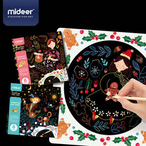 Mideer: Mideer Scratch Art Cards for Kids- 8 Pieces