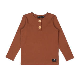 Clearance Rock Your Baby Kid: Rock Your Kid Brown LS T-shirt
