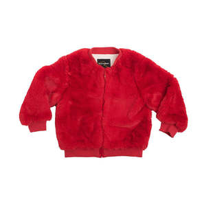 Clearance Rock Your Baby Kid: Rock Your Kid Bomber Jacket Red