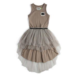 Nununu Outlet: NUNUNU Tulle Tank Top Dress Stone