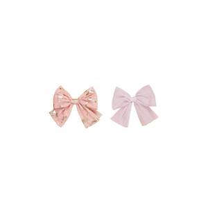 Huxbaby Angel Bear/Lilac 2PK Hair Bow