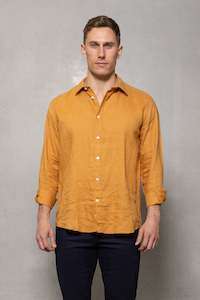 Blake Linen Shirt: Gold