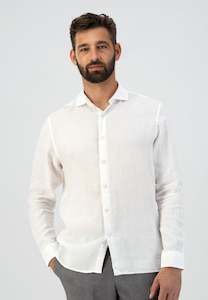 Linen: Jagger Linen Shirt: White