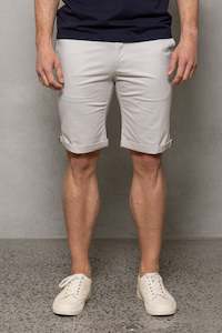 Basics: Elijah Brushed Cotton Short: Ash