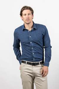 Cutler Denim: Blake Denim Shirt: Indigo Denim