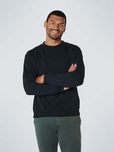 New Season: No Excess Logo Crew Sweat: Black