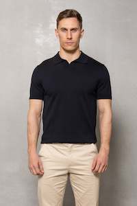 Polos: Constantine Knitted Polo: Thunderstorm