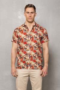 Cutler Ss23: Ian Short Sleeve Print Shirt: Sahara