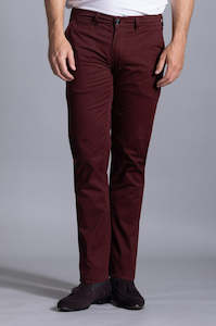Chino: Hastin Brushed Cotton Chino: Wine
