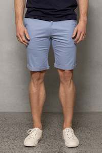 Short: Elijah Brushed Cotton Short: Sky