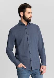 Dstrezzed Aw24: Brushed Cotton Shirt: Blue Nights