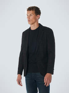Nxs Aw24: Jersey Stretch Check Blazer: Coffee