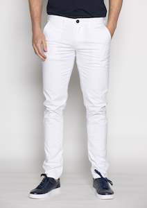 Chino: Hastin Brushed Cotton Chino: White
