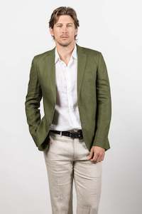 Linen: Johnson Linen Blazer: Lichen (Last One-104)