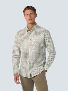 Stretch Allover Printed Shirt: Aubergine