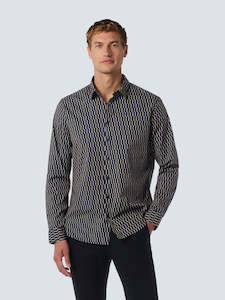 Stretch Allover Printed Shirt: Black