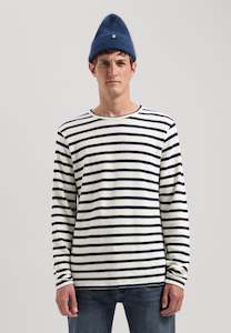 Pique Stripe: Silver Birch