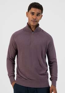 On Sale: Skipper Quarter Zip: Mauve (last one - size XL)