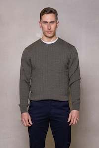 Sean Cable Knit Sweater: Forest
