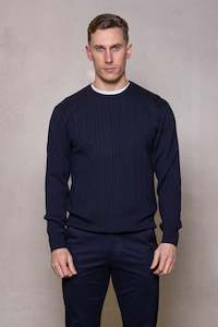 Sean Cable Knit Sweater: Thunderstorm