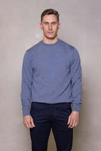 Dawson Merino Crewneck Sweater: Ice Silver