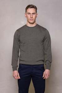 Dawson Merino Crewneck Sweater: Forest