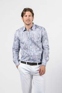 Cutler: Blake Stripe Shirt: Haze