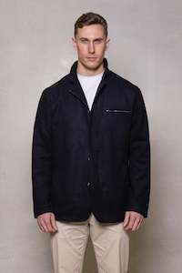 Cutler Winter 23: Lorenzo Italian Wool Travel Blazer: Thunderstorm