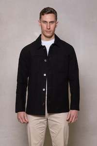 Cutler Winter 23: Eric Cotton Moleskin Jacket: Black
