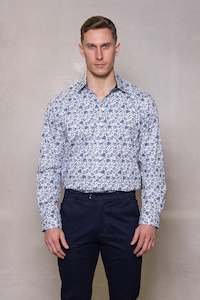 Blake Floral Shirt: Frost