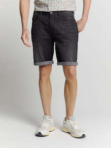 Short: Stretch Denim Short: Black Denim