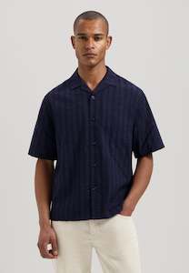 Dst Ss25: Sirius Short Sleeve Shirt: Dark Navy