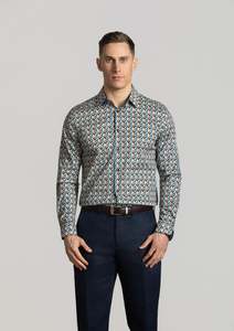 Beaumont Long Sleeve Shirt: Cadet