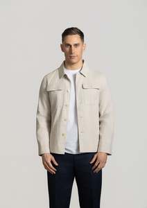 Lewis Linen Jacket: Haze