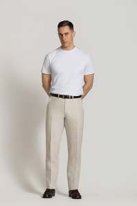 On Sale: Neil Linen Trousers: Oatmeal