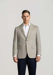 Johnson Linen Blazer: Oatmeal