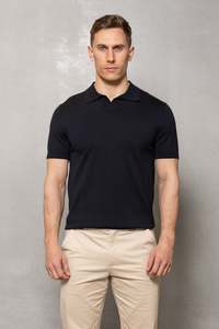Constantine Short Sleeve Polo: Thunderstorm